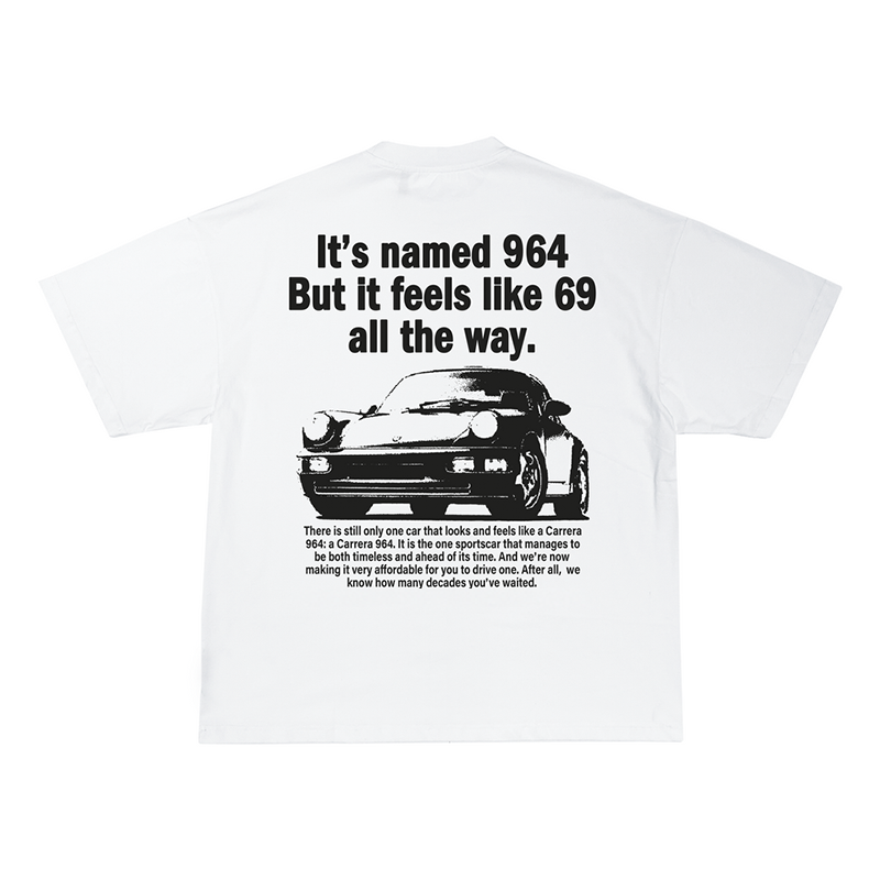 Porsche 911 - 964 Printed Men's Oversized T-shirts - Devcarry