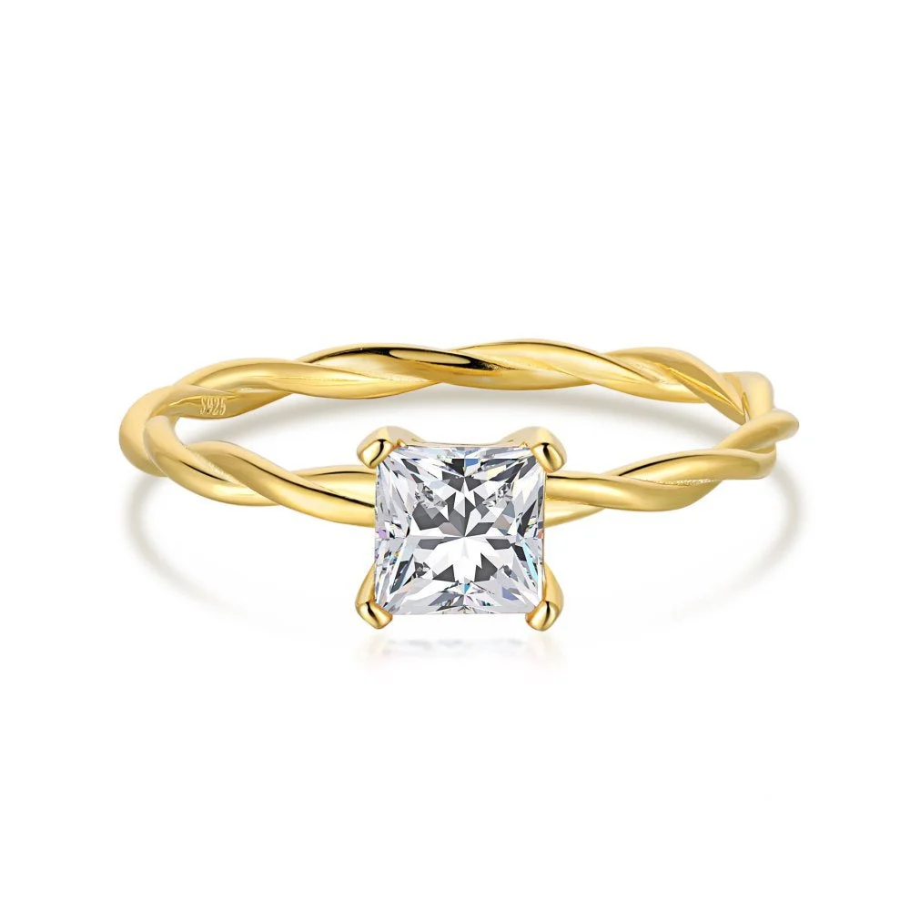 18K Gold Plated Joy Twisted Stackable Ring