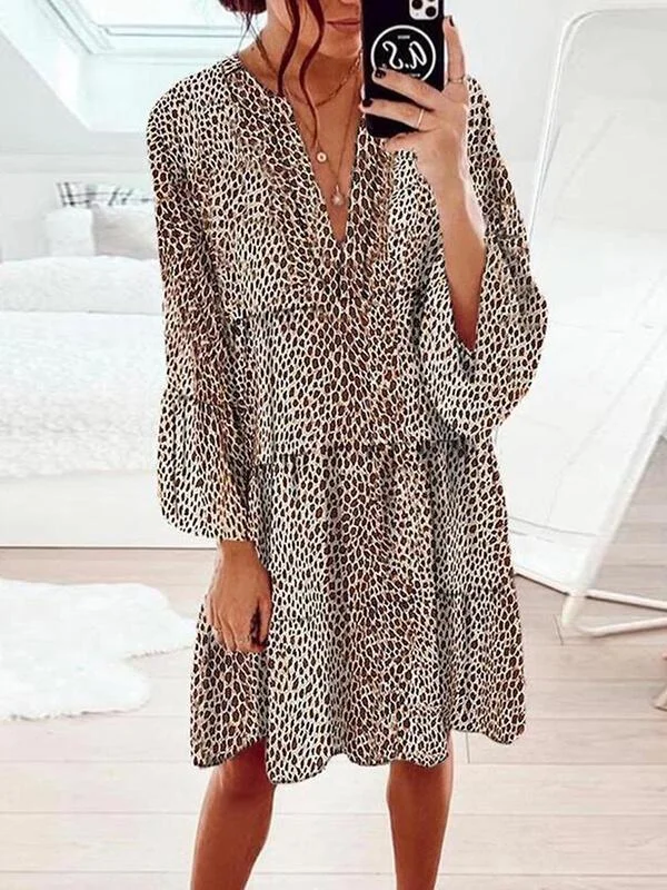 VigorDaily Keep up the Pace Leopard Print Dress