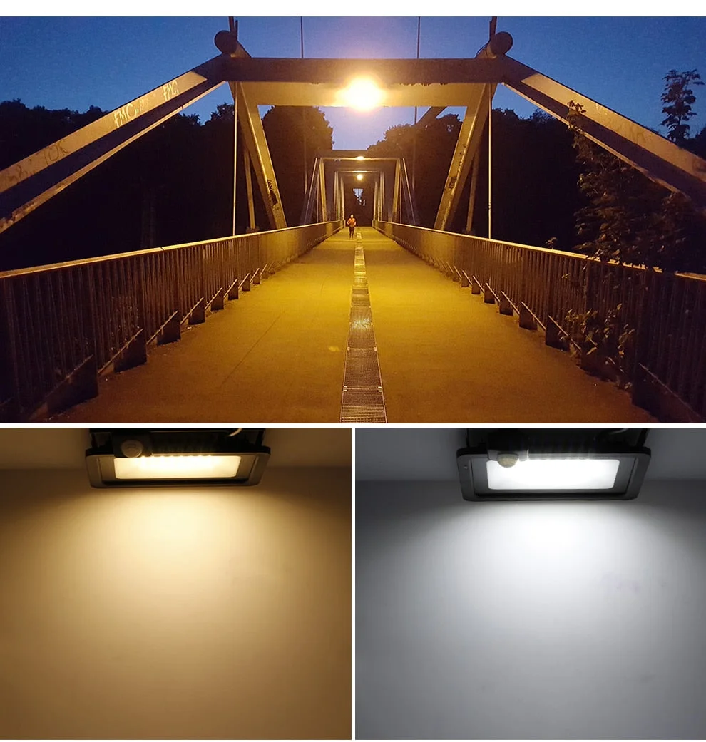 LED FloodLight PIR Motion Sensor Reflector LED Flood Light Waterproof IP66 Spotlight Wall Outdoor Lighting White Warm White