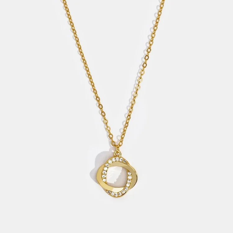 'Golden Love' Gold Crystal Necklace