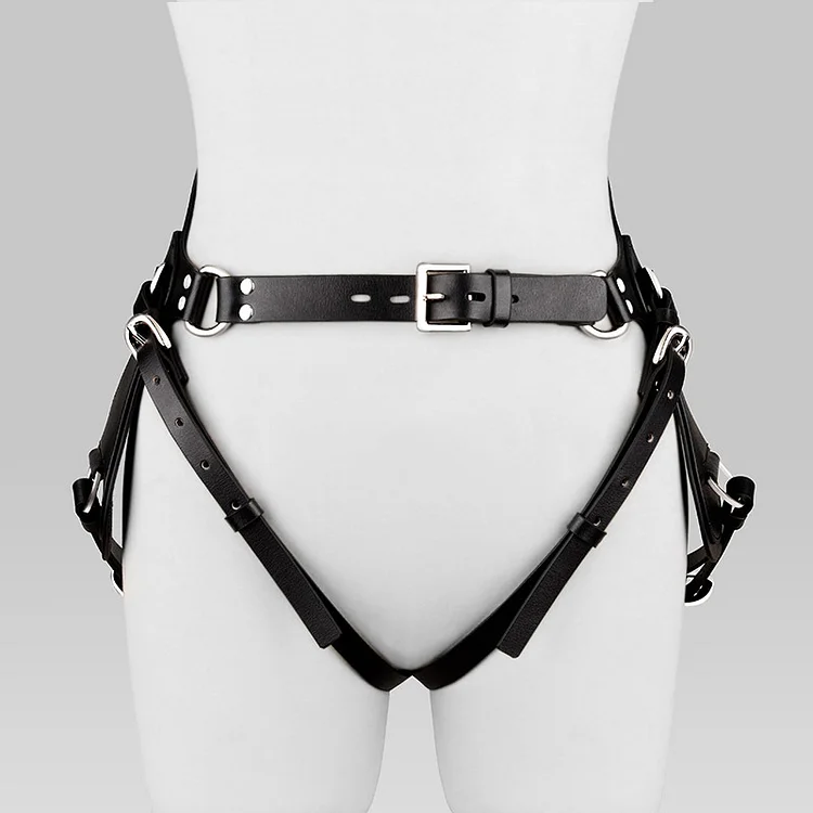 Fashion Simple Role-Playing Black Leather Thigh Cuffs 