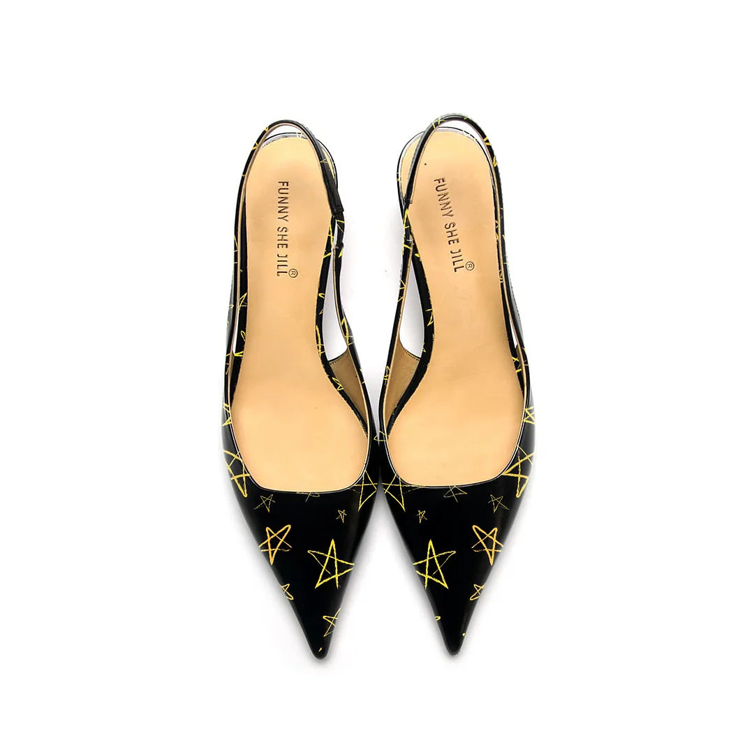 Women's Patent Leather Pointed Toe Elegant Kitten Heel Nicepairs