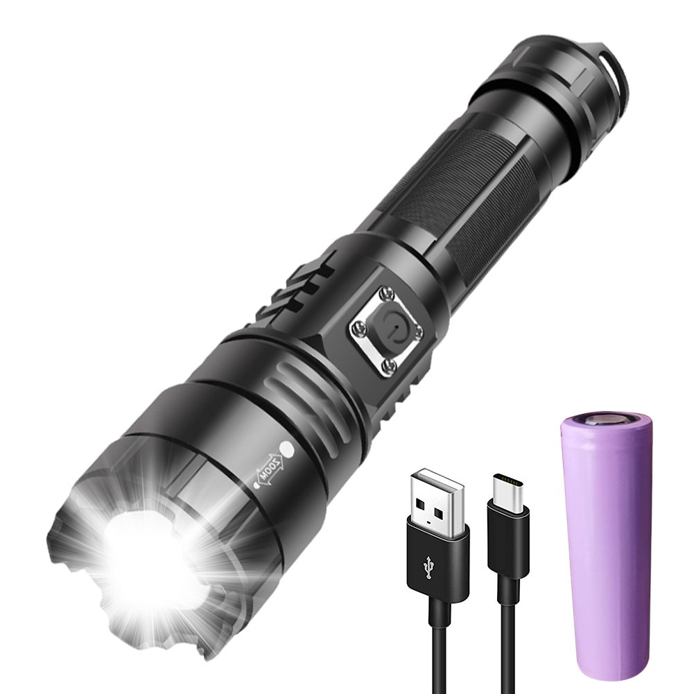 XHP70 LED Flashlight Type-C USB Rechargeable Zoom Powerful Camping Torch, 501 Original
XHP70 LED Flashlight Type-C USB Rechargeable Zoom Powerful Camping Torch, 501 Original