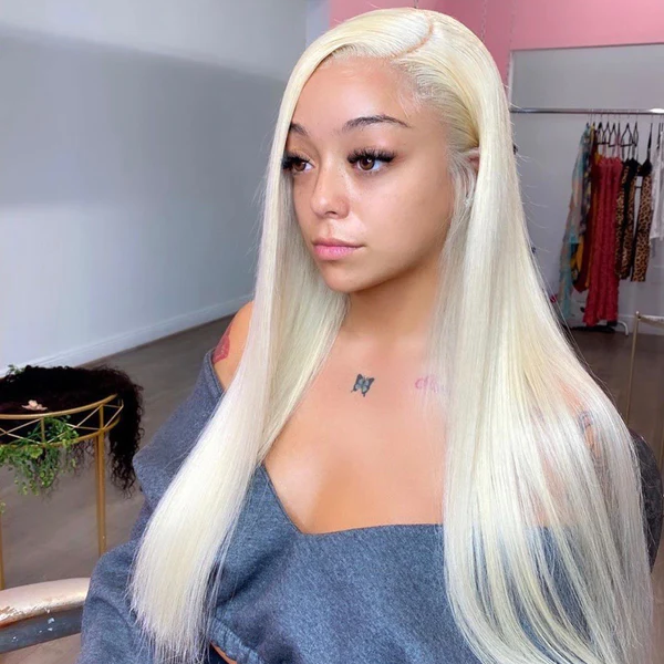 Ash Blonde Transparent Full Frontal Lace Wig