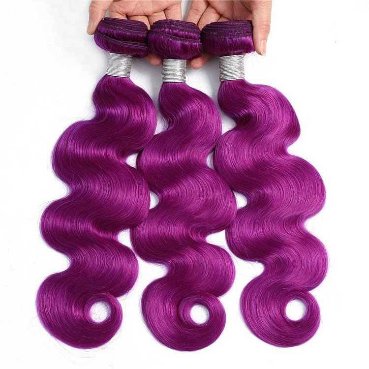 Dark Purple Virgin Human Hair Bundle