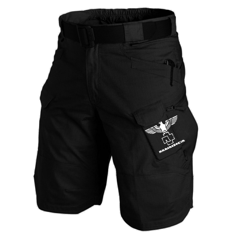 Men's Rammstein Rock Band Multifunctional Waterproof Multi-Pocket Outdoor Tactical Shorts / TECHWEAR CLUB / Techwear