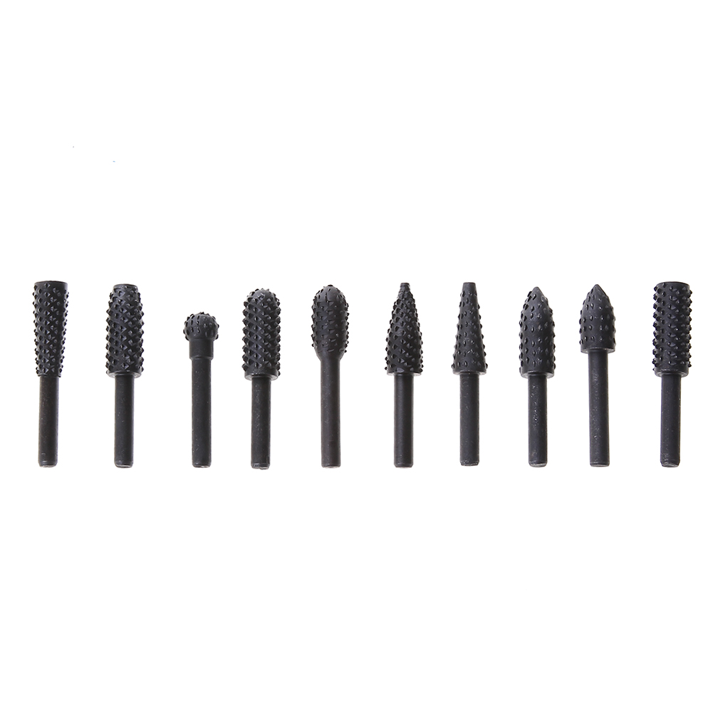 10pcs/set 6mm Shank Black Rotary Rasp File Woodworking DIY Tool Accessories, 501 Original
10pcs/set 6mm Shank Black Rotary Rasp File Woodworking DIY Tool Accessories, 501 Original