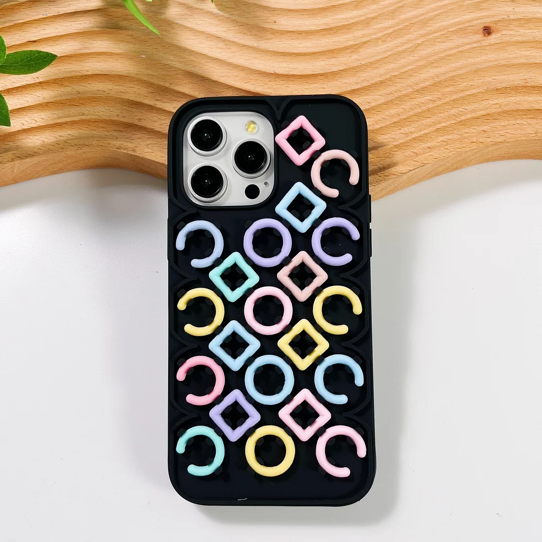 Creative DIY Stress-relieving Silicone Phone Case For IPhone 15/15 Plus/15 Pro/15 Pro Max/14/14 Plus/14 Pro/14 Pro Max