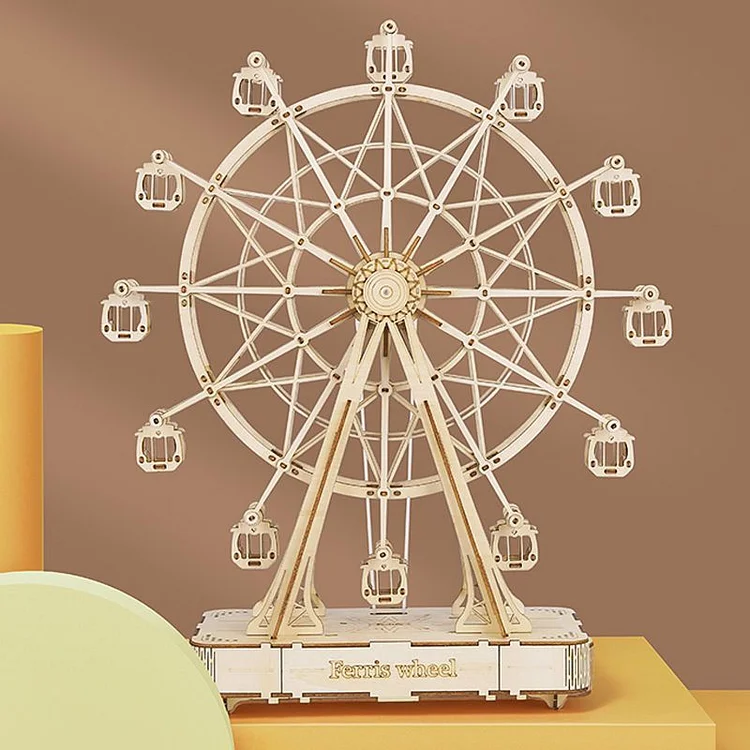 Music Box Ferris Wheel 3D Wooden Puzzle