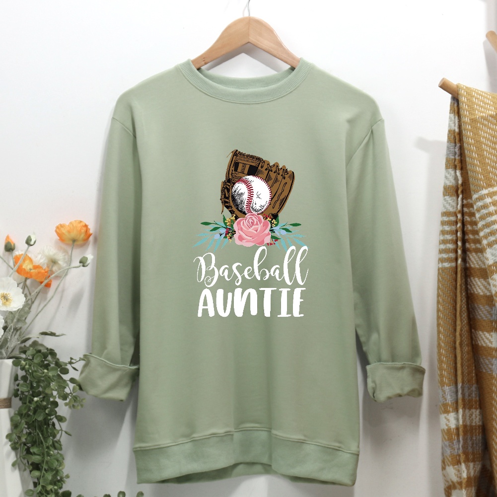 Cute baseball auntie Women Casual Sweatshirt-Guru-buzz