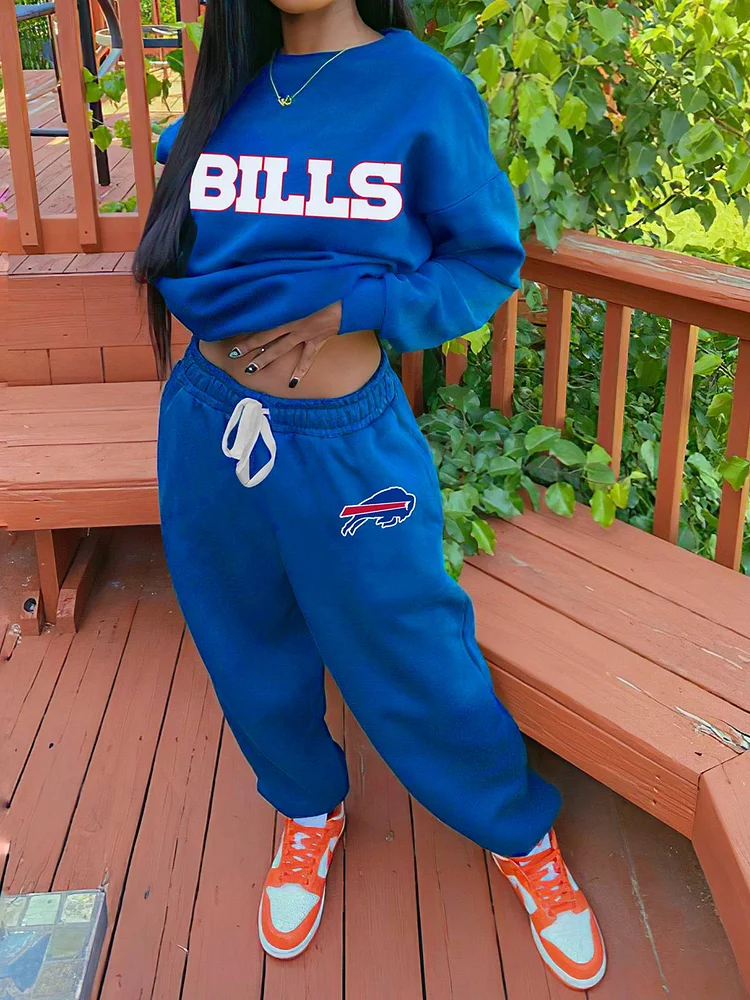 Buffalo Bills Sports Sweatshirt Two-Piece Suit