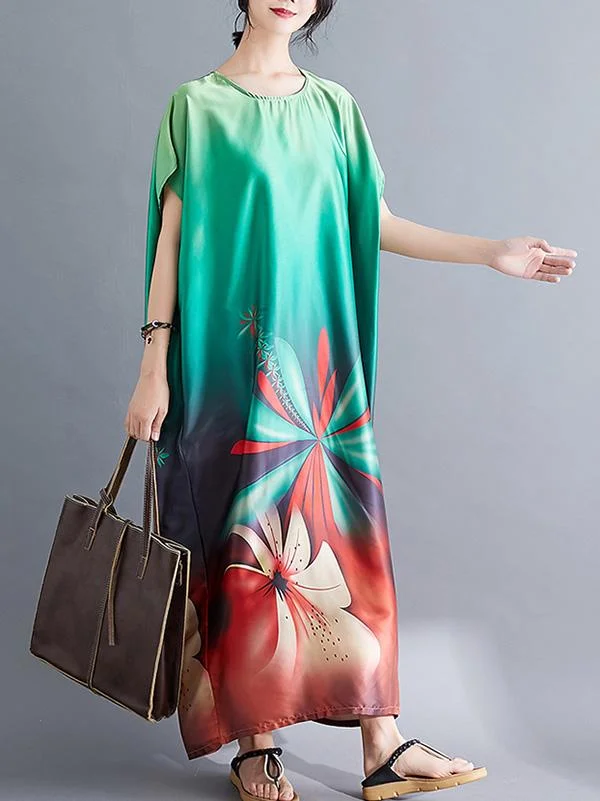 Oose Comfortable Printed  Long Dress