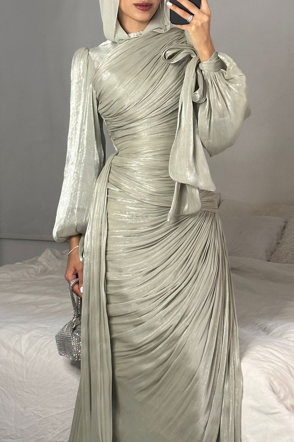 lantern sleeve ruched dress Womens Long Sleeve Trendy Lantern Sleeve Ruched Bust Dress Short Dresses at Amazon Women's Clothing store