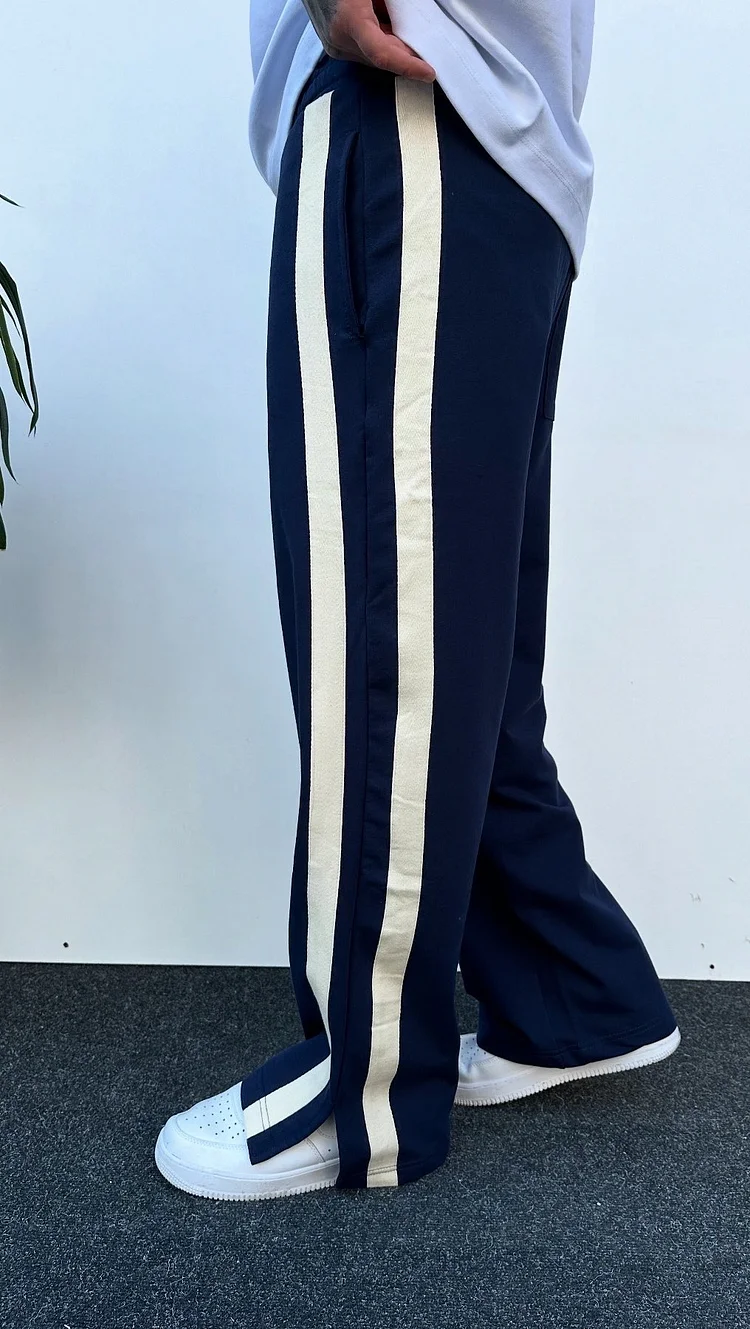 Side Stripe Men's Loose Fit Sweat Pants