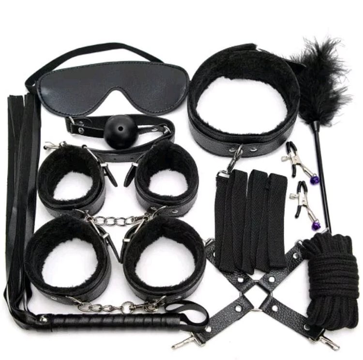 pornhint Pornhint 10PCS Set Bondage Kit BDSM Slave Restraint Erotic Sex Couple Love Toy BDSM