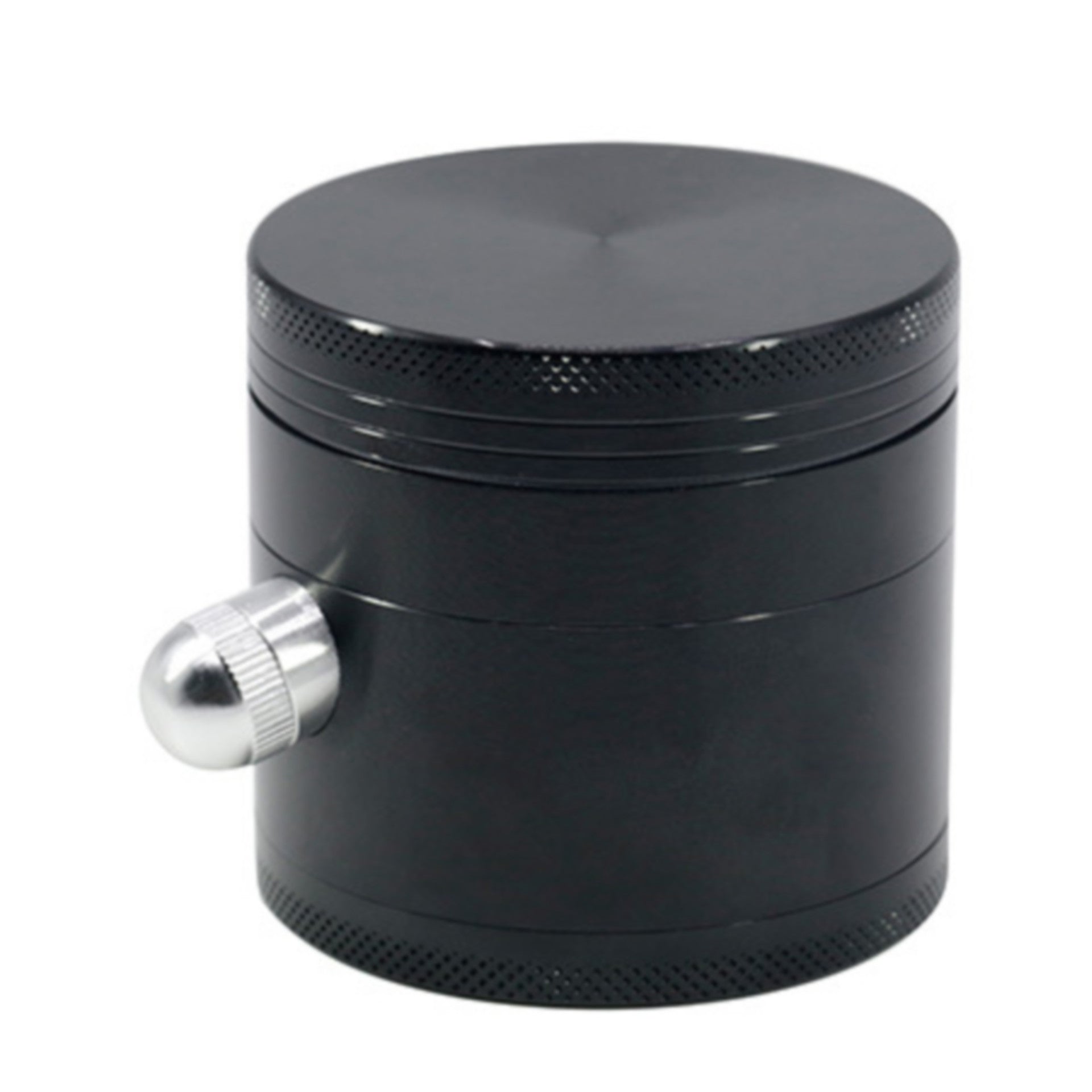 New Side Buckle Four-Layer Aluminum Alloy 63MM Grinder-Black