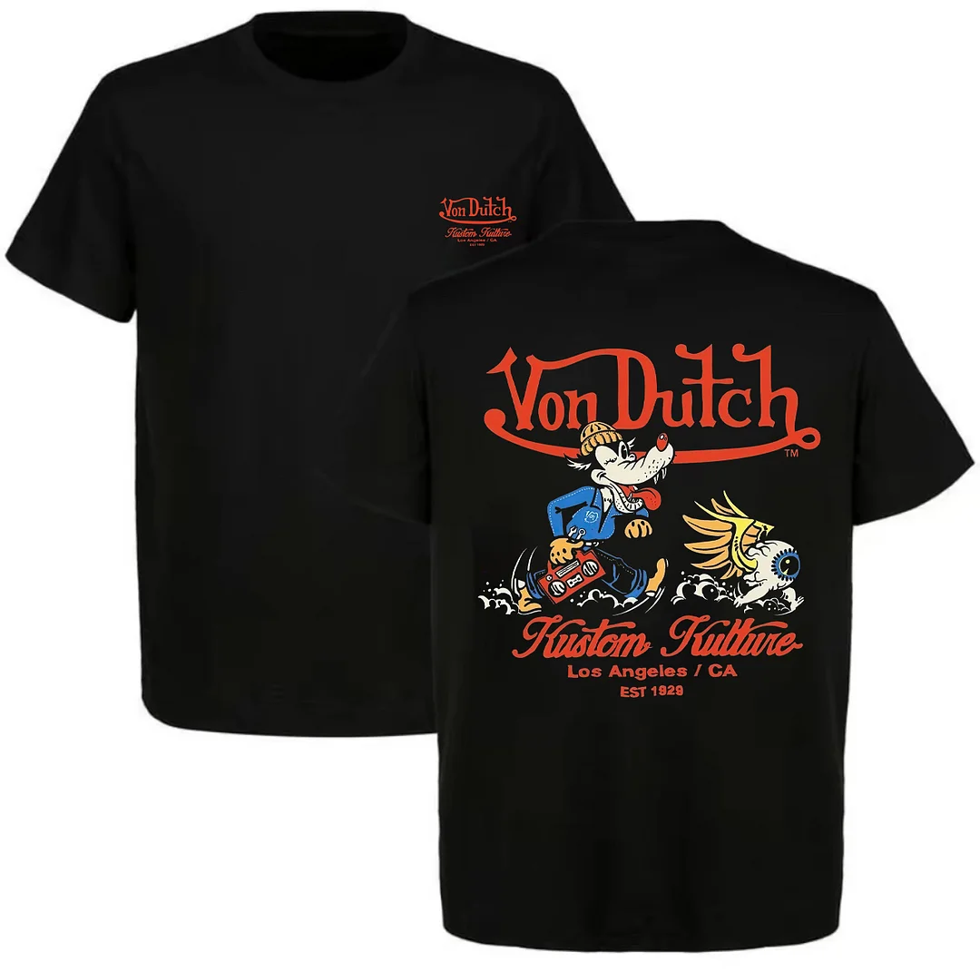 Von Dutch Kustom Kulture Printed Unisex Oversized T-shirt - Devcarry