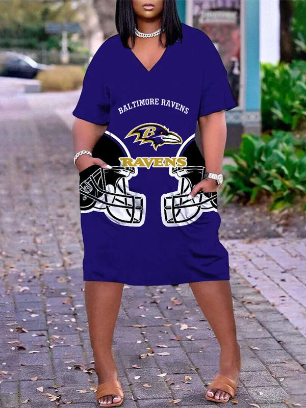 Baltimore Ravens
Limited Edition V-neck Casual Pocket Dress