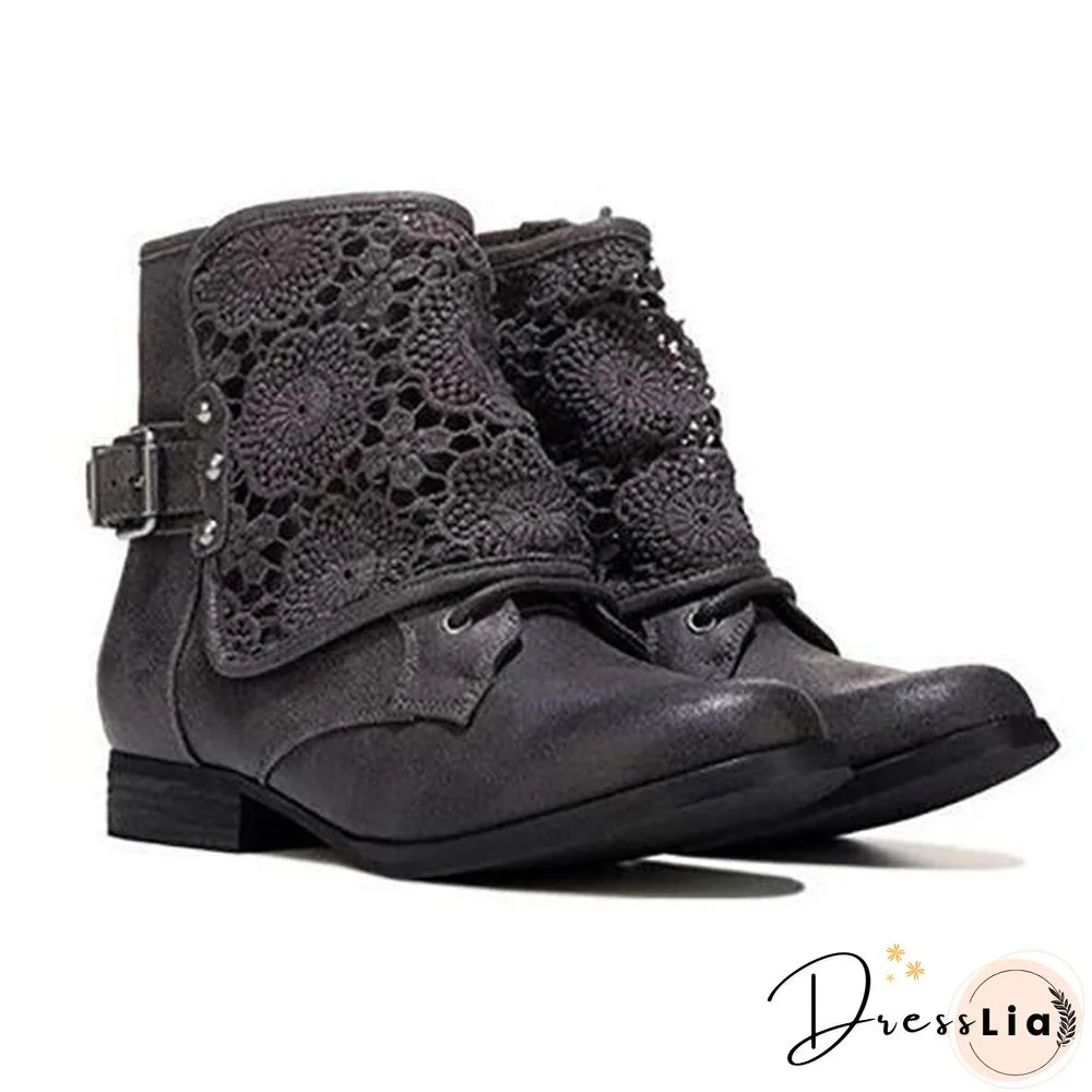 Women's Casual Lace Ankle Boots