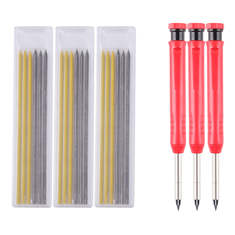 3pcs Built-in Sharpener Carpenter Pencil with 18 Refills Woodwork Lead Pens, 501 Original
3pcs Built-in Sharpener Carpenter Pencil with 18 Refills Woodwork Lead Pens, 501 Original