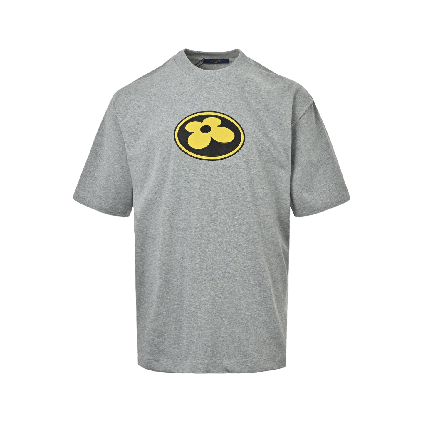 Gray Cotton T-Shirt - Front View