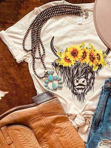 Bestdealfriday White Floral Print Floral Casual Shirts Tops 9123729