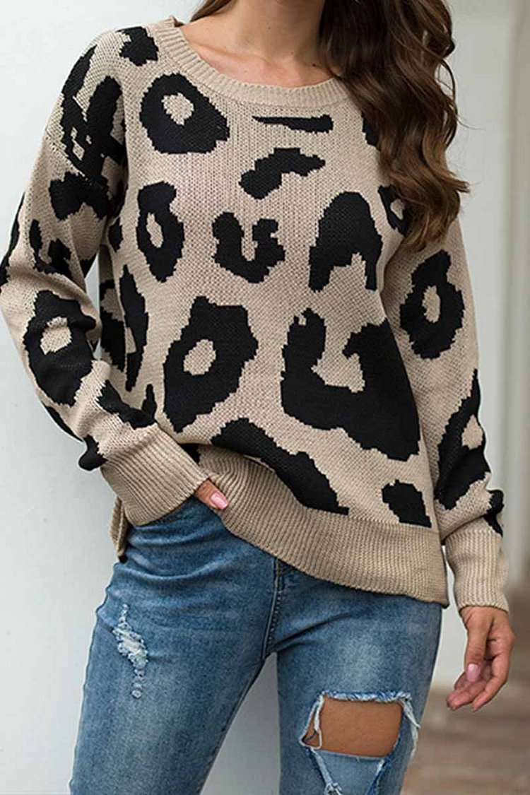Loose Style Leopard Sweater