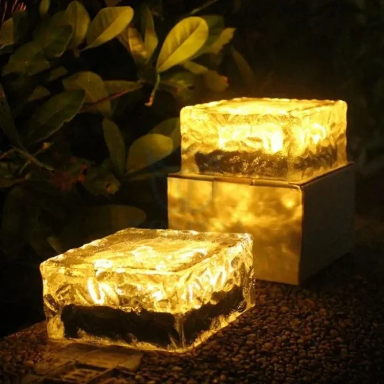 Outdoor Solar LED Glass Ice Floor Sensor Light