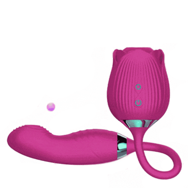 The Flapping Clit Sucker Rose with Extension - Rose Toy
