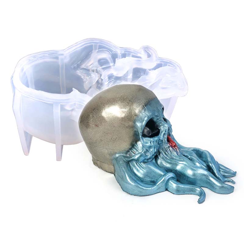 Silicone Skull Mold Octopus Monster DIY Candle Resin Decoration