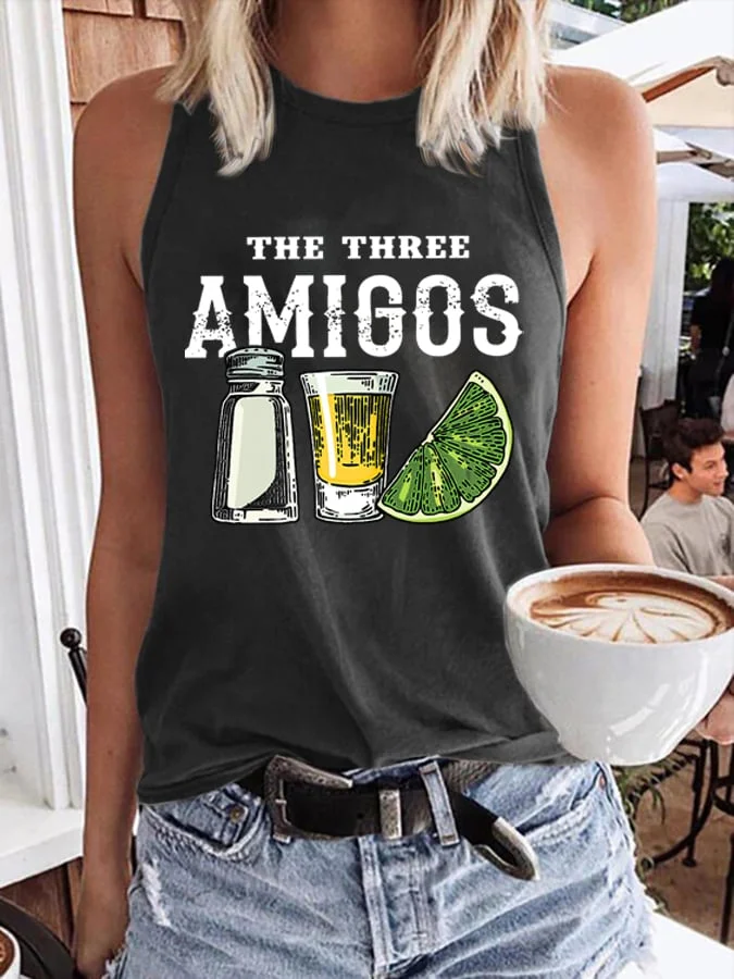 Women's The Three Amigos Cinco De Mayo Printed Tank Top