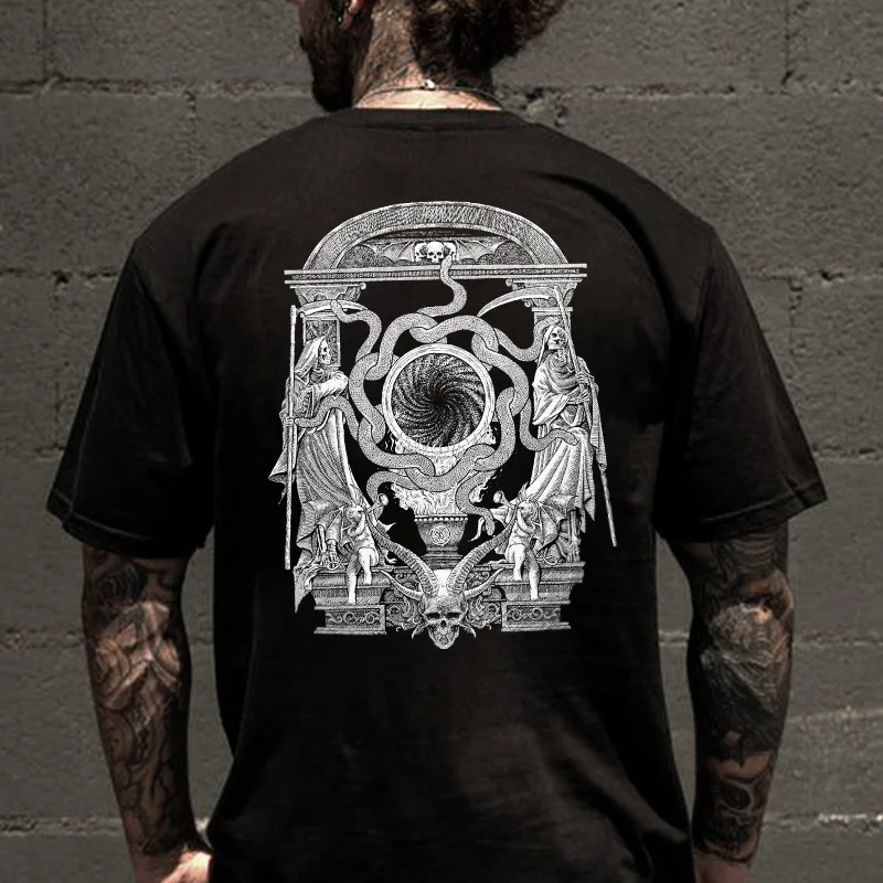 Black Hole Of Death Printed Men's T-shirt -  
