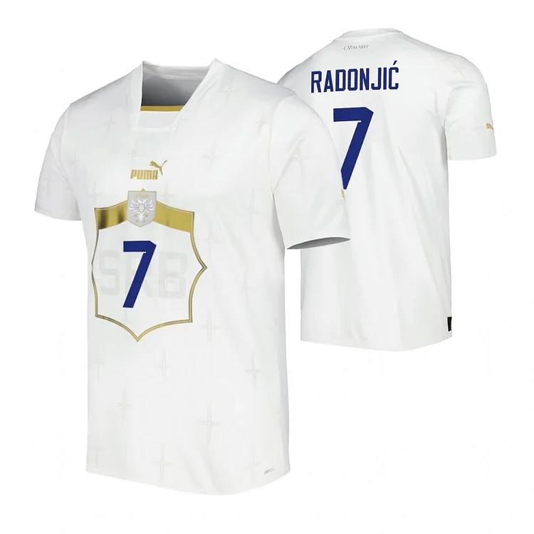 Serbia Nemanja Radonjić 7 Away Shirt Kit World Cup 2022