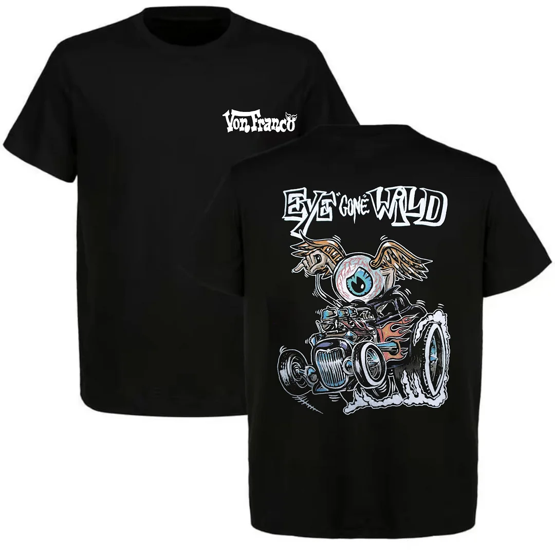 Von Franco Eye "Gone" Wild Printed Unisex Oversized T-shirt - Devcarry