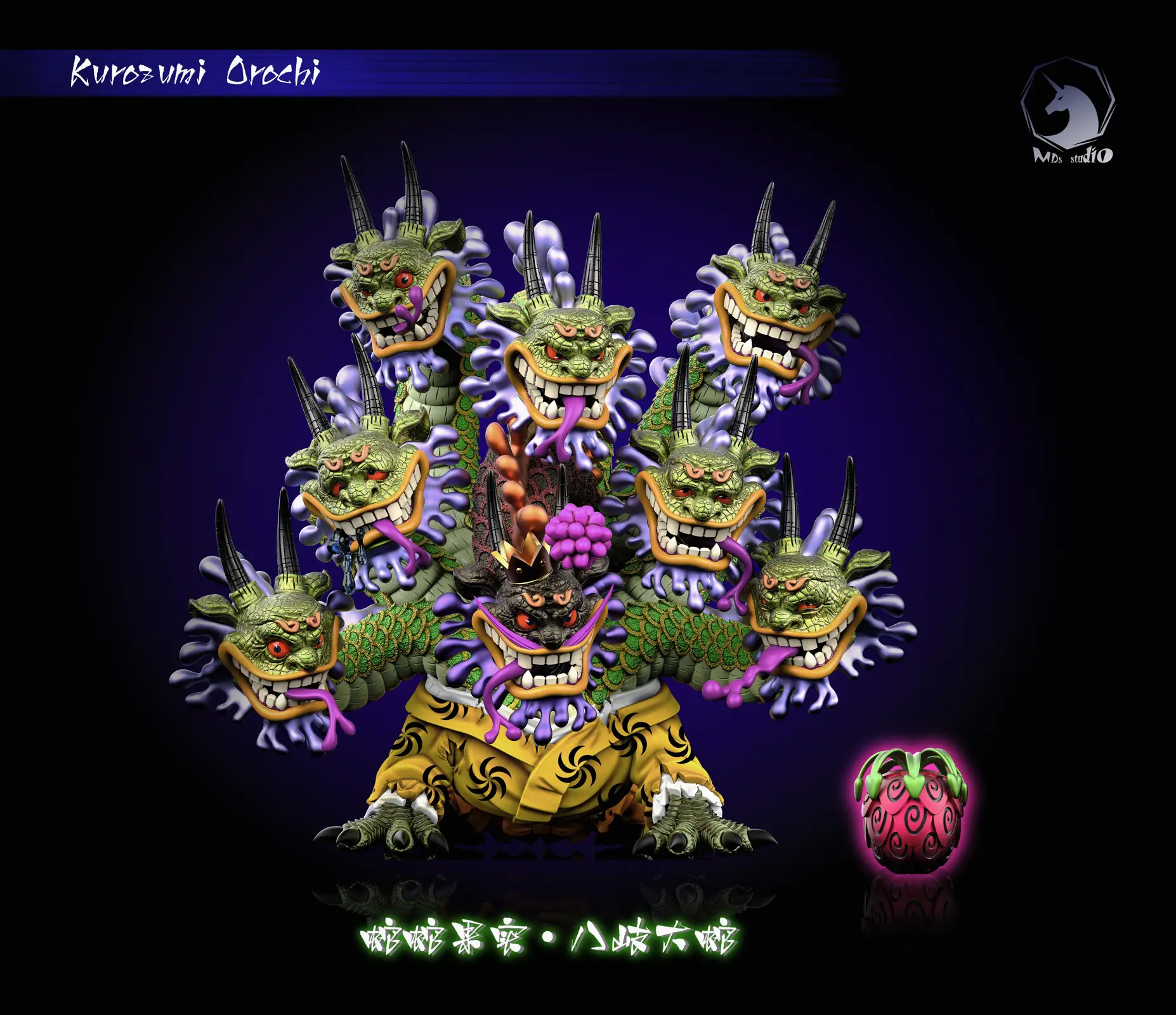 Mega Scale Yamata no Orochi Form Kurozumi Orochi - ONE PIECE Resin