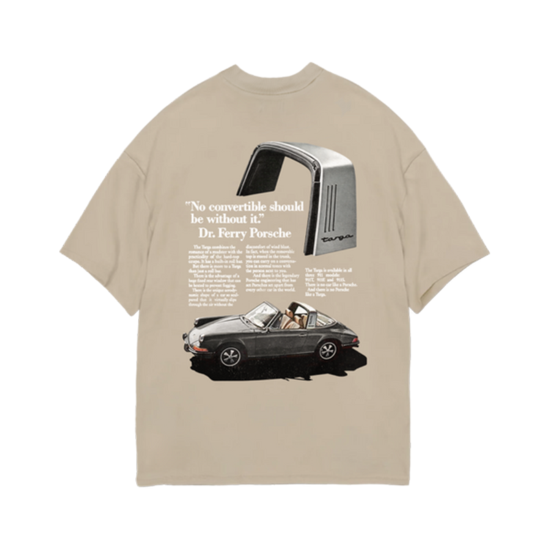 Porsche T Targa Printed Men's Oversized T-shirts - Devcarry
