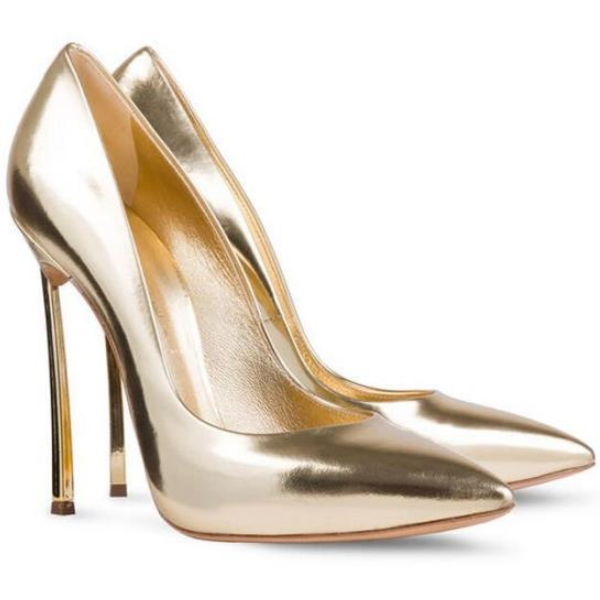 VCSHOES Point Toe Leather Slip-On Ankle Pumps