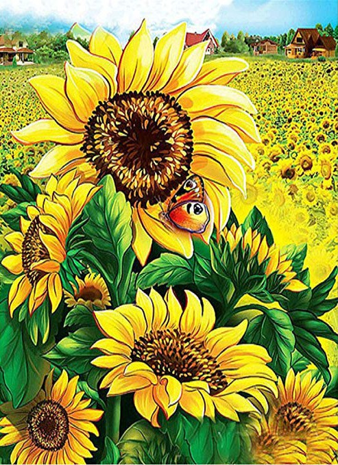 Sunflower - AB Customized Diamond Painting