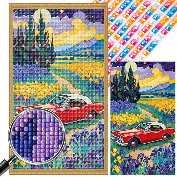 Driving Outing 40*70CM (Canvas) Full AB Square Drill Diamond Painting gbfke