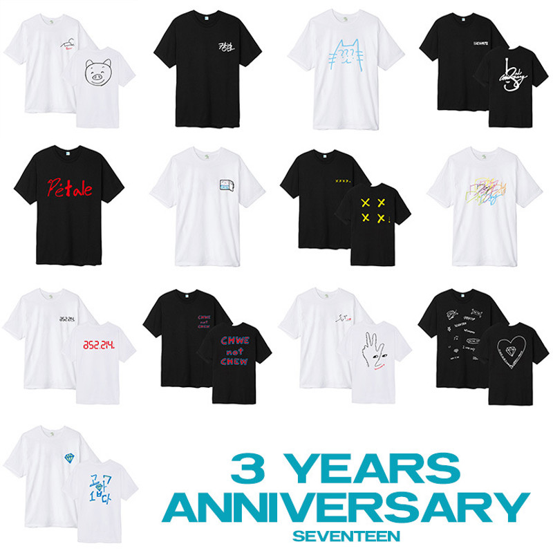 SEVENTEEN 3th Anniversary Member Doodle T-shirt