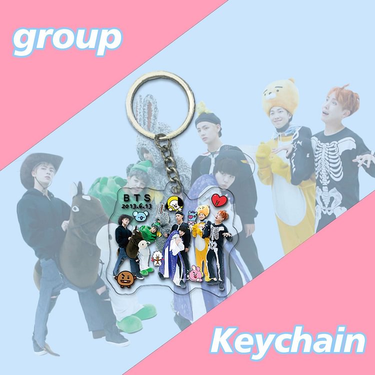 BTS animated acrylic keychain