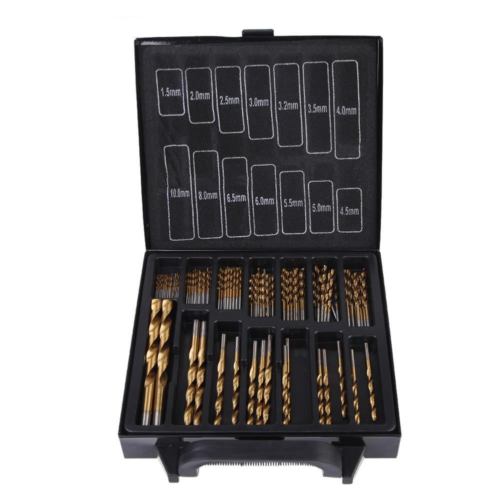 99Pcs Drill Bits Titanium Coated Metal HSS Twist Steel Brick Set Tools, 501 Original
99Pcs Drill Bits Titanium Coated Metal HSS Twist Steel Brick Set Tools, 501 Original