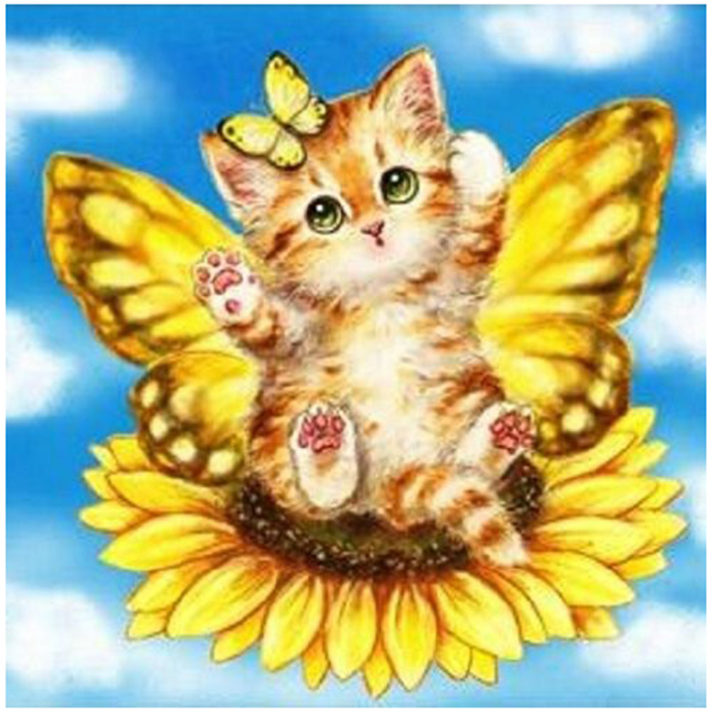 30*30CM - Round Drill Diamond Painting - Butterfly Cat, 501 Original
30*30CM - Round Drill Diamond Painting - Butterfly Cat, 501 Original