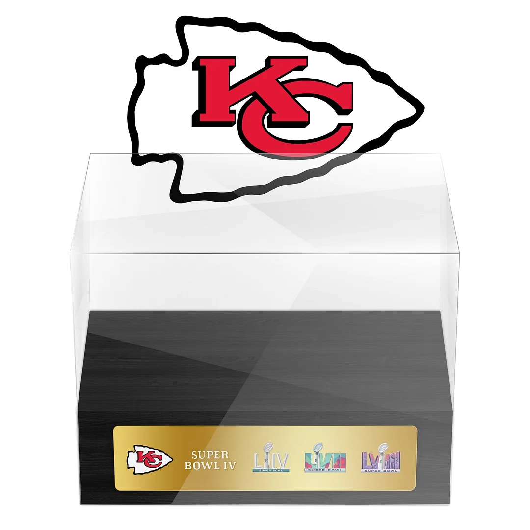 Kansas City Chiefs Super Bowl Championship Trophy Ring Display Case