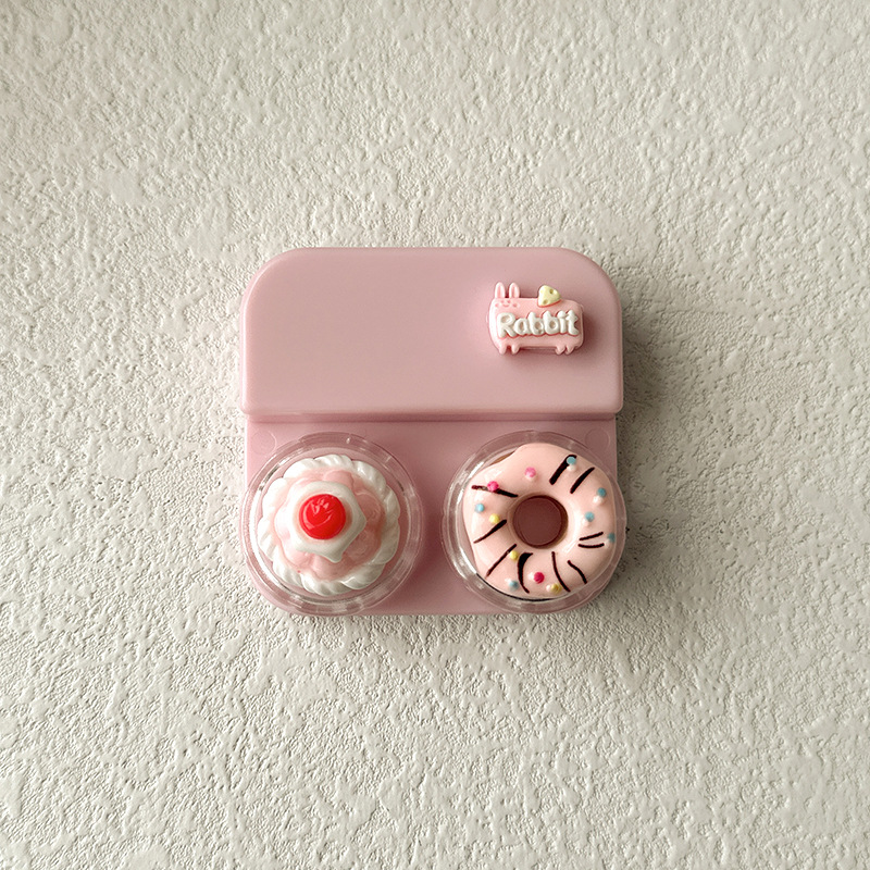 Lovely Pastel-Style Cake Coloured Contact Lens Case
