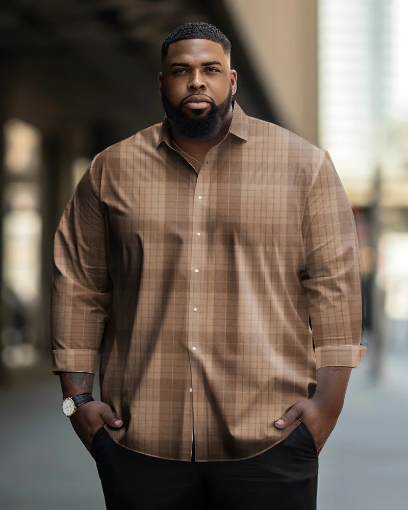 big men's clothing in Mocha Mousse