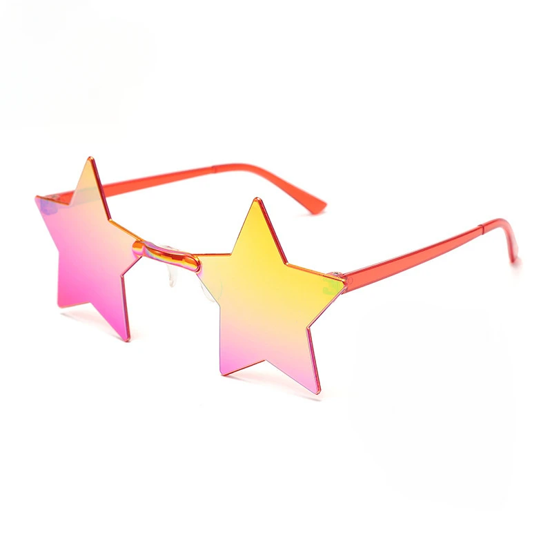 Adjustable Nose Pad Sunglasses Star Shape Rimless Sunglasses  display picture 1