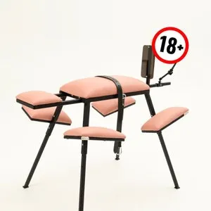 pornhint Pornhint Spanking Bench BDSM Furniture Pink Sex Bench with Dildo Holder Handmade Flogger Spank Chair Padded BDSM Bondage Women Fetish Christmas Gift