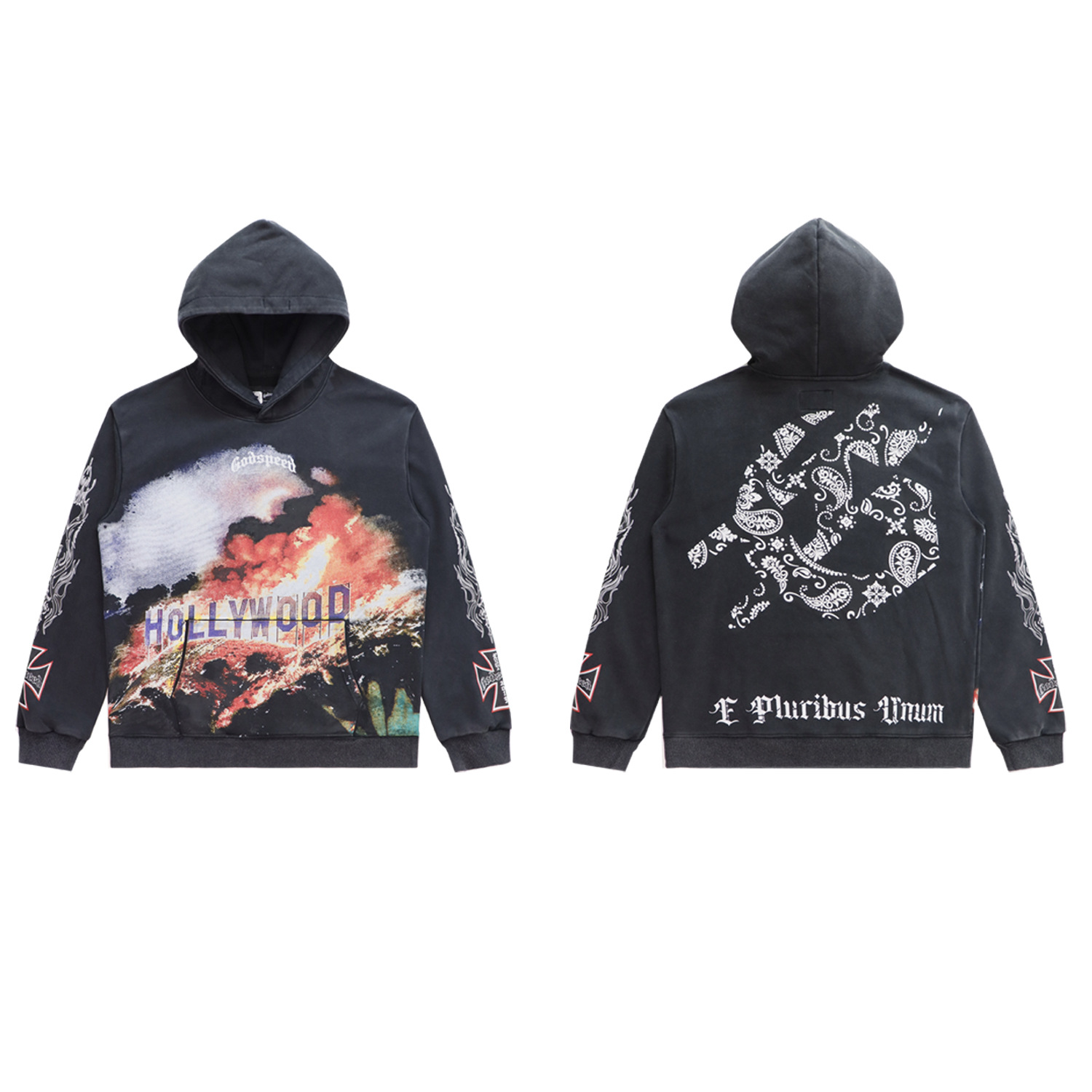 GODSPEED Hoodie Black – Hollywood Graphic Vintage Streetwear